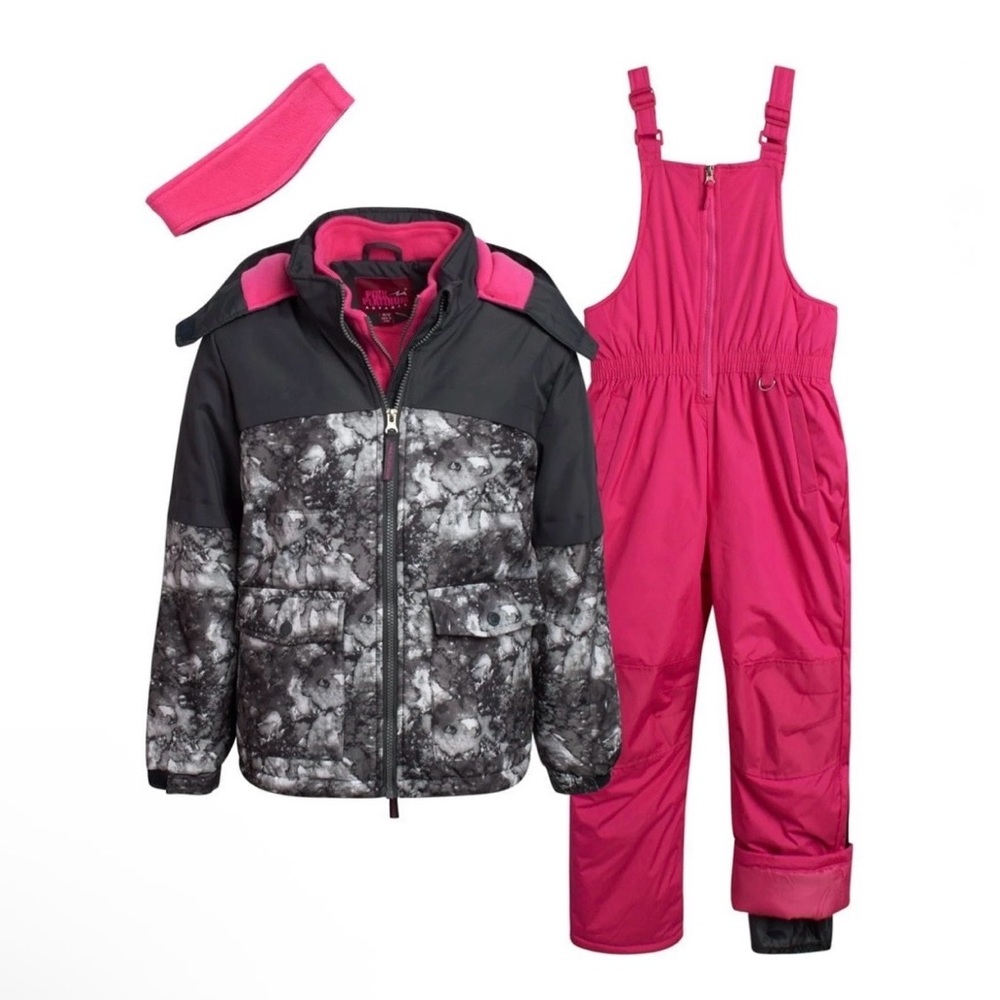 Pink Platinum Girls Snowsuit 2PcsWaterproofWinter Jacket&Ski Pants Size14/16 NWT